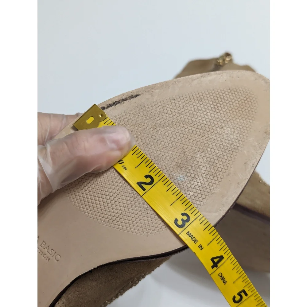 ZARA Suede Studded Ankle Boots With Buckles Women's Size 5 - Picture 12 of 16